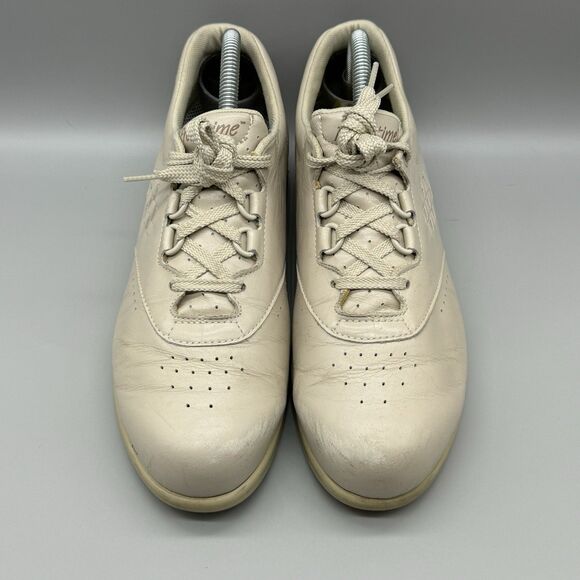 SAS Free Time Walking Shoes Sneakers Womens Size 8.5 Slim Bone Leather Lace Up - Picture 3 of 9